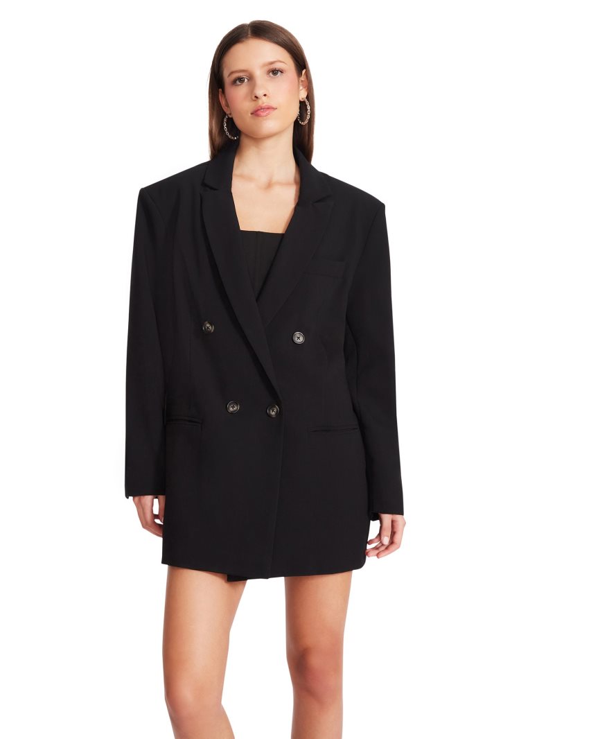 Black Steve Madden Isabella Women's Blazers | PH 9687VAB